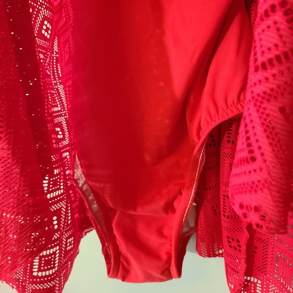 🌺 SOLD🌺 Swim Solutions Crochet Swimdress Sz 12 - Picture 4 of 4